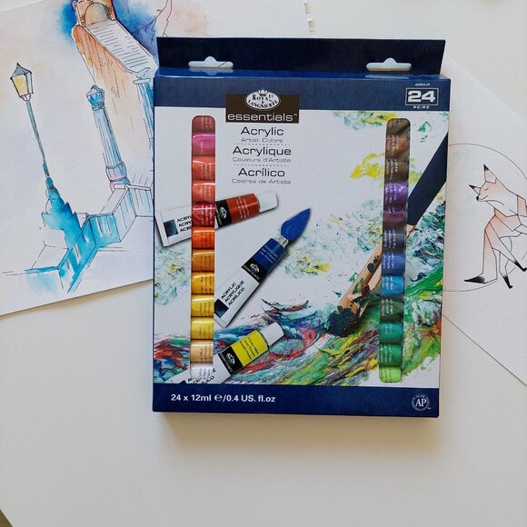 Royal & Langnickel Acrylic Paint Set – 24 x 12ml Tubes - Picture 1 of 2